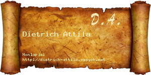 Dietrich Attila névjegykártya